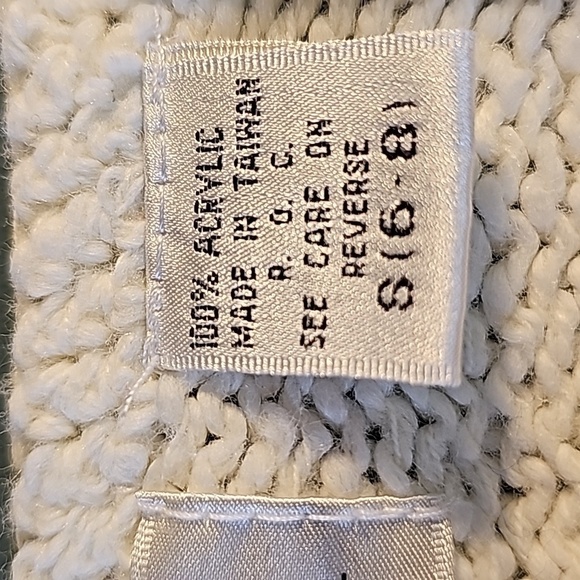 Carriage Court white short sleeve sweater size small. 6-8. Vintage - Picture 8 of 8